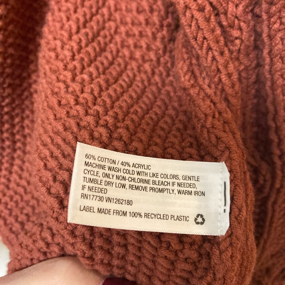 NWT Universal Thread Rust Ruffle Open Cardigan (L) - Picture 6 of 9